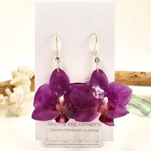 Orchid earrings-Jewel