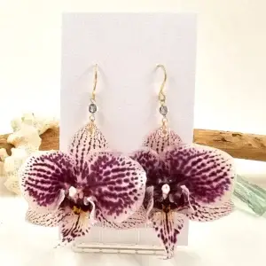 Orchid earrings-Lila