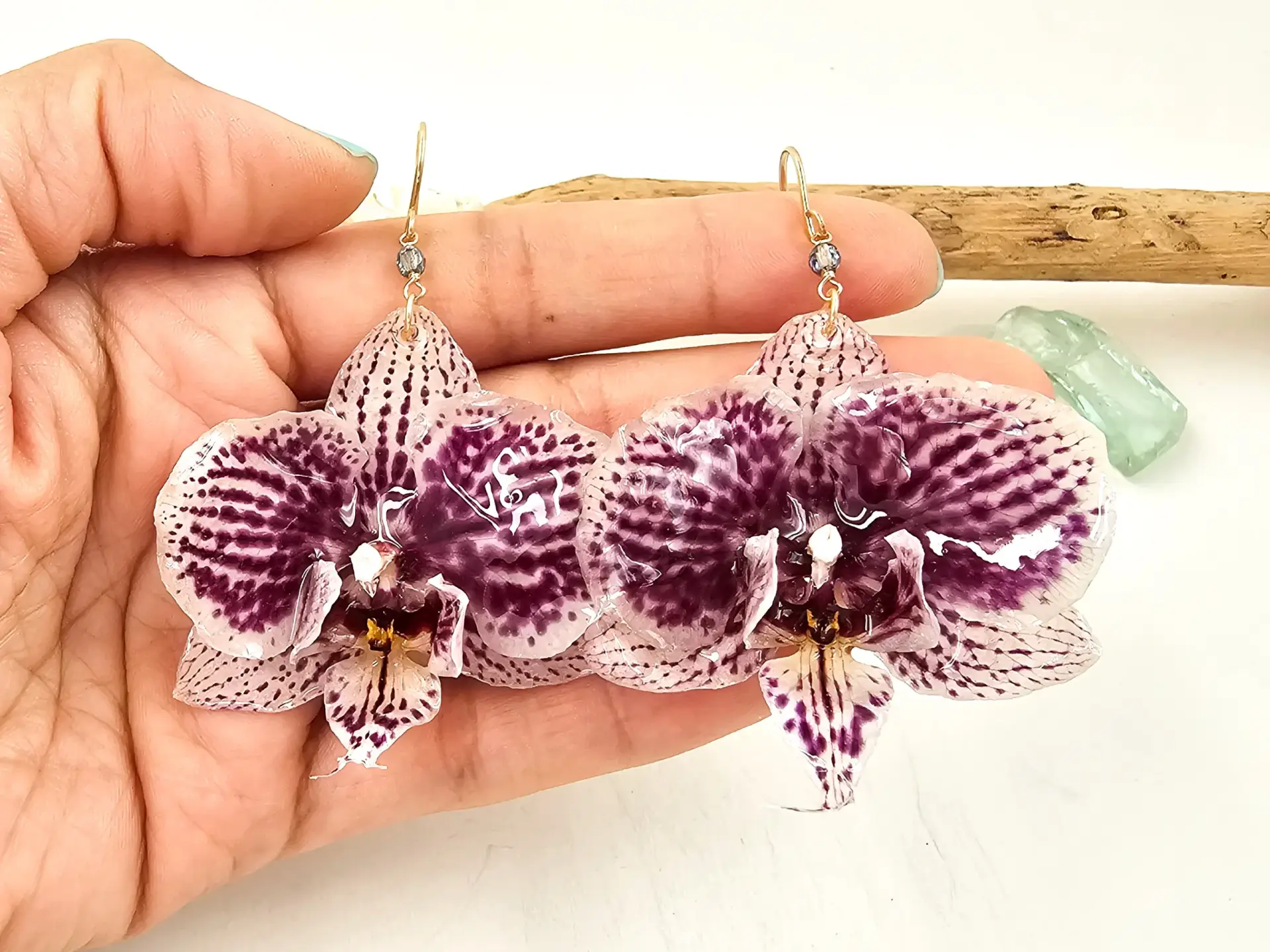 Orchid earrings-Lila - Image 3