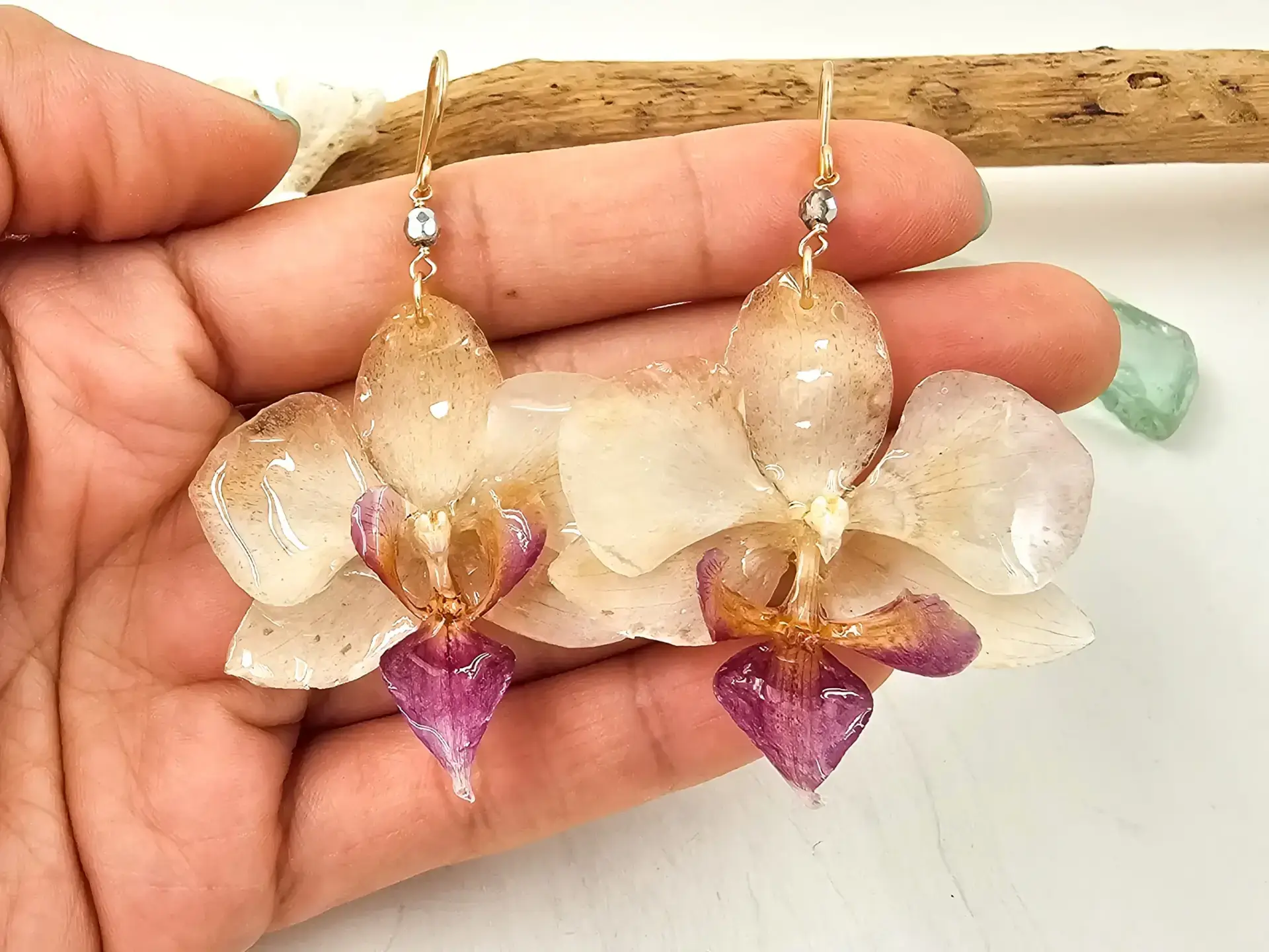 Orchid earrings-Willow - Image 2