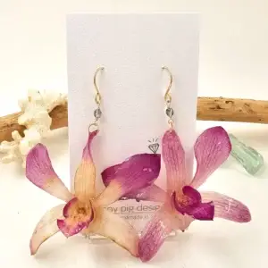 Orchid earrings-Rose