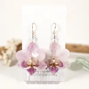 Orchid earrings-Maia