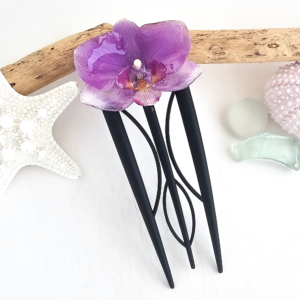 Orchid hairpick-Amethyst
