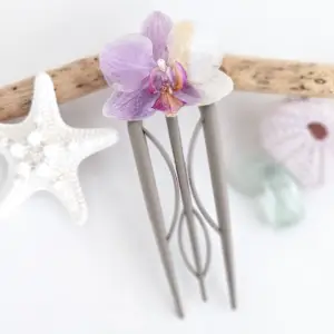 Orchid hairpick-Lavender