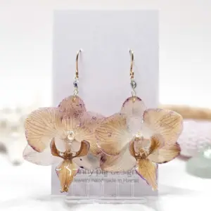 Orchid earrings-Island Dusk