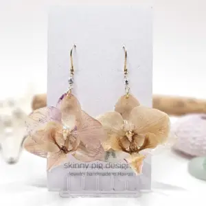 Orchid earrings-Vintage Bloom