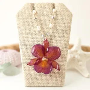 Orchid necklace-Aveline