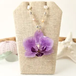 Orchid necklace-Elowen
