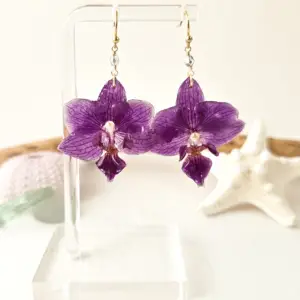 Orchid earrings-Cleo