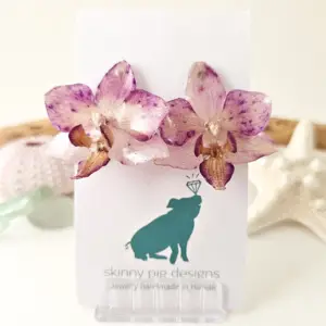 Orchid earrings-Eulalia