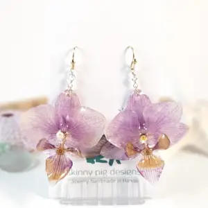 Orchid earrings-Elodie
