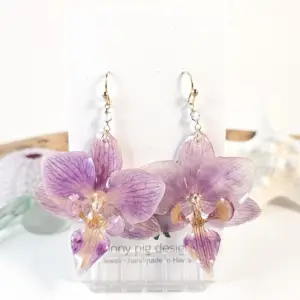 Orchid earrings-Lucienne
