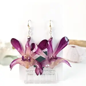 Orchid earrings-Elspeth