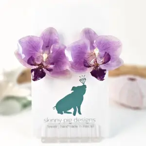 Orchid earrings-Lourdes
