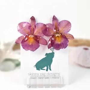 Orchid earrings-Aurantia
