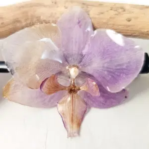 Orchid hairclip-Malva